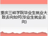重庆三峡学院毕业生就业大致去向如何(毕业生就业去向)