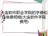 大连软件职业学院的学费和住宿费明细(大连软件学院费用)