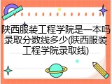 陕西服装工程学院是一本吗录取分数线多少(陕西服装工程学院录取线)