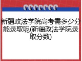 新疆政法学院高考需多少分能录取呢(新疆政法学院录取分数)