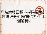 广东碧桂园职业学院招生计划详细分析(碧桂园招生计划解析)