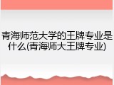 青海师范大学的王牌专业是什么(青海师大王牌专业)