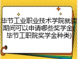 毕节工业职业技术学院就读期间可以申请哪些奖学金(毕节工职院奖学金种类)