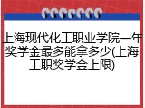 上海现代化工职业学院一年奖学金最多能拿多少(上海工职奖学金上限)