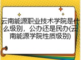 云南能源职业技术学院是什么级别，公办还是民办(云南能源学院性质级别)