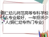 铜仁幼儿师范高等专科学校什么专业最好，一年招多少人(铜仁幼专热门专业)