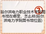 哈尔滨电力职业技术学院图书馆在哪里，怎么样(哈尔滨电力学院图书馆位置)