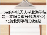 北京航空航天大学北海学院是一本吗录取分数线多少(北航北海学院分数线)