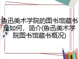 鲁迅美术学院的图书馆藏书量如何，简介(鲁迅美术学院图书馆藏书概况)