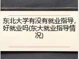 东北大学有没有就业指导，好就业吗(东大就业指导情况)