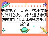 安徽电子信息职业技术学院对外开放吗，能否进去参观(安徽电子信息职院对外开放吗)
