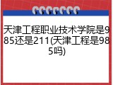 天津工程职业技术学院是985还是211(天津工程是985吗)