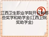 江西卫生职业学院开设有哪些奖学和助学金(江西卫院奖助学金)