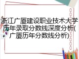 浙江广厦建设职业技术大学历年录取分数线深度分析(广厦历年分数线分析)