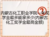内蒙古化工职业学院一年奖学金最多能拿多少(内蒙古化工奖学金最高金额)
