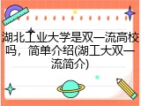 湖北工业大学是双一流高校吗，简单介绍(湖工大双一流简介)