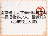 南京理工大学泰州科技学院一届招收多少人,最近几年(近年招生人数)