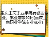重庆工商职业学院有哪些专业，就业前景如何(重庆工商职业学院专业就业)