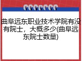曲阜远东职业技术学院有没有院士，大概多少(曲阜远东院士数量)