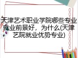 天津艺术职业学院哪些专业就业前景好，为什么(天津艺院就业优势专业)