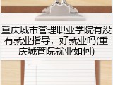 重庆城市管理职业学院有没有就业指导，好就业吗(重庆城管院就业如何)