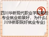 四川华新现代职业学院哪些专业就业前景好，为什么(川华新职院好就业专业)