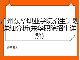 广州东华职业学院招生计划详细分析(东华职院招生详解)