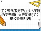 辽宁现代服务职业技术学院的学费和住宿费明细(辽宁高校收费明细)