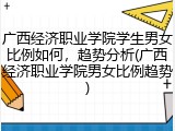 广西经济职业学院学生男女比例如何，趋势分析(广西经济职业学院男女比例趋势)