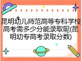 昆明幼儿师范高等专科学校高考需多少分能录取呢(昆明幼专高考录取分数)
