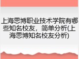 上海思博职业技术学院有哪些知名校友，简单分析(上海思博知名校友分析)
