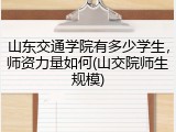 山东交通学院有多少学生，师资力量如何(山交院师生规模)