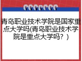 青岛职业技术学院是国家重点大学吗(青岛职业技术学院是重点大学吗？)