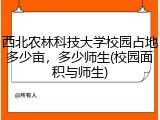 西北农林科技大学校园占地多少亩，多少师生(校园面积与师生)