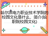 哈尔滨电力职业技术学院的校园文化是什么，简介(哈职院校园文化)