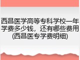 西昌医学高等专科学校一年学费多少钱，还有哪些费用(西昌医专学费明细)