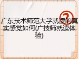 广东技术师范大学就读的真实感觉如何(广技师就读体验)