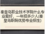 秦皇岛职业技术学院什么专业最好，一年招多少人(秦皇岛职院优势专业招生)