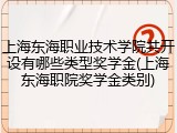 上海东海职业技术学院共开设有哪些类型奖学金(上海东海职院奖学金类别)