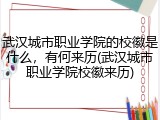 武汉城市职业学院的校徽是什么，有何来历(武汉城市职业学院校徽来历)