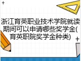 浙江育英职业技术学院就读期间可以申请哪些奖学金(育英职院奖学金种类)