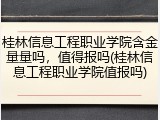 桂林信息工程职业学院含金量量吗，值得报吗(桂林信息工程职业学院值报吗)
