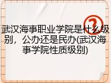 武汉海事职业学院是什么级别，公办还是民办(武汉海事学院性质级别)