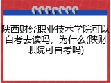 陕西财经职业技术学院可以自考去读吗，为什么(陕财职院可自考吗)