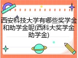 西安科技大学有哪些奖学金和助学金呢(西科大奖学金助学金)