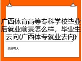 广西体育高等专科学校毕业后就业前景怎么样，毕业生去向(广西体专就业去向)