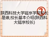 陕西科技大学镐京学院校长是谁,校长基本介绍(陕西科大镐京校长)