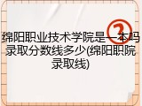 绵阳职业技术学院是一本吗录取分数线多少(绵阳职院录取线)