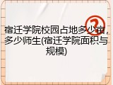 宿迁学院校园占地多少亩，多少师生(宿迁学院面积与规模)