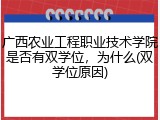 广西农业工程职业技术学院是否有双学位，为什么(双学位原因)